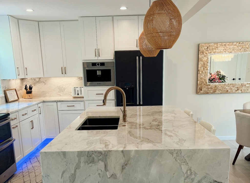 countertop installed in a renovated kitchen